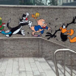 Bryn de Bear on the Looney Tunes Art Trail in Manchester